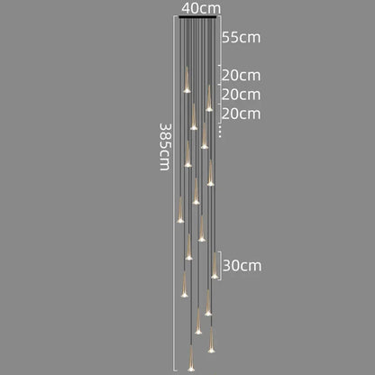 DecorBites™ Crystal LED Staircase Chandelier: Luxury Long Stair Lighting Fixture