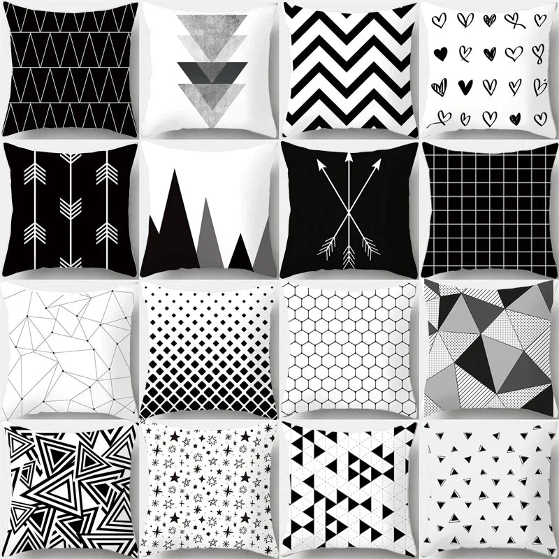 Black White Stripe Pillowcases