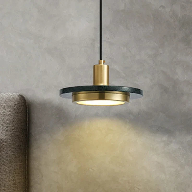DecorBites™ Gold Copper Saucer Marble Chandelier Luxury Home Decor Bedside Cafe Table