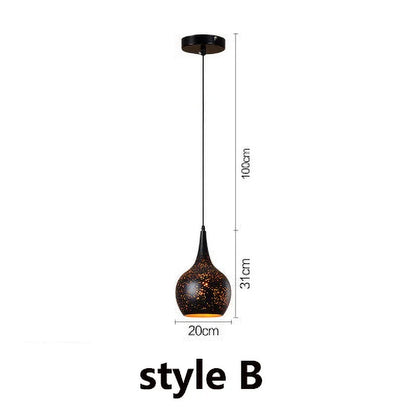 DecorBites™ Etched Iron Chandelier Pendant Light Fixture for Dining and Living Room
