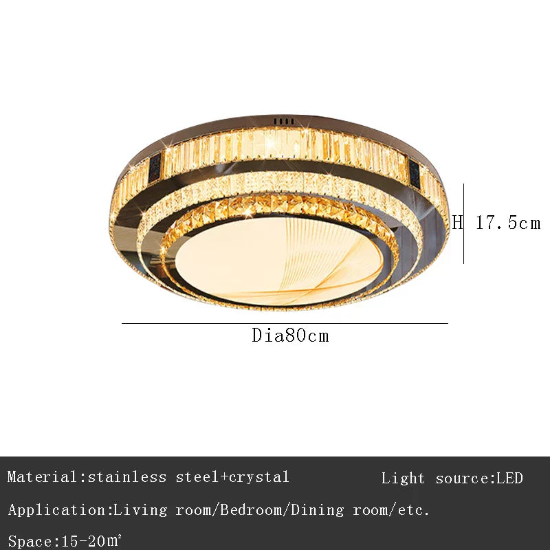 DecorBites™ Gold Crystal Ceiling Lights for Modern Home Decor