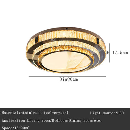 DecorBites™ Gold Crystal Ceiling Lights LED Minimalist Luxury Lighting - Stainless Steel Crystal Luminaires