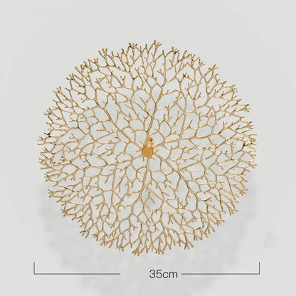 DecorBites™ Gold Coral Carp Lotus Leaf Fish Wall Decor Ornaments