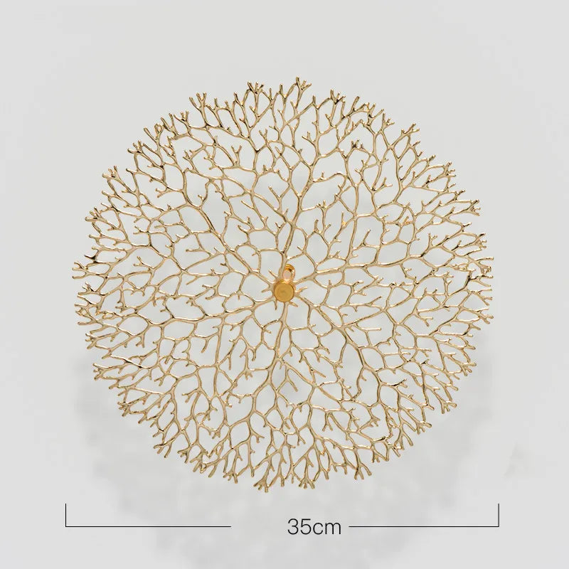 Gold Coral Fish Wall Decor