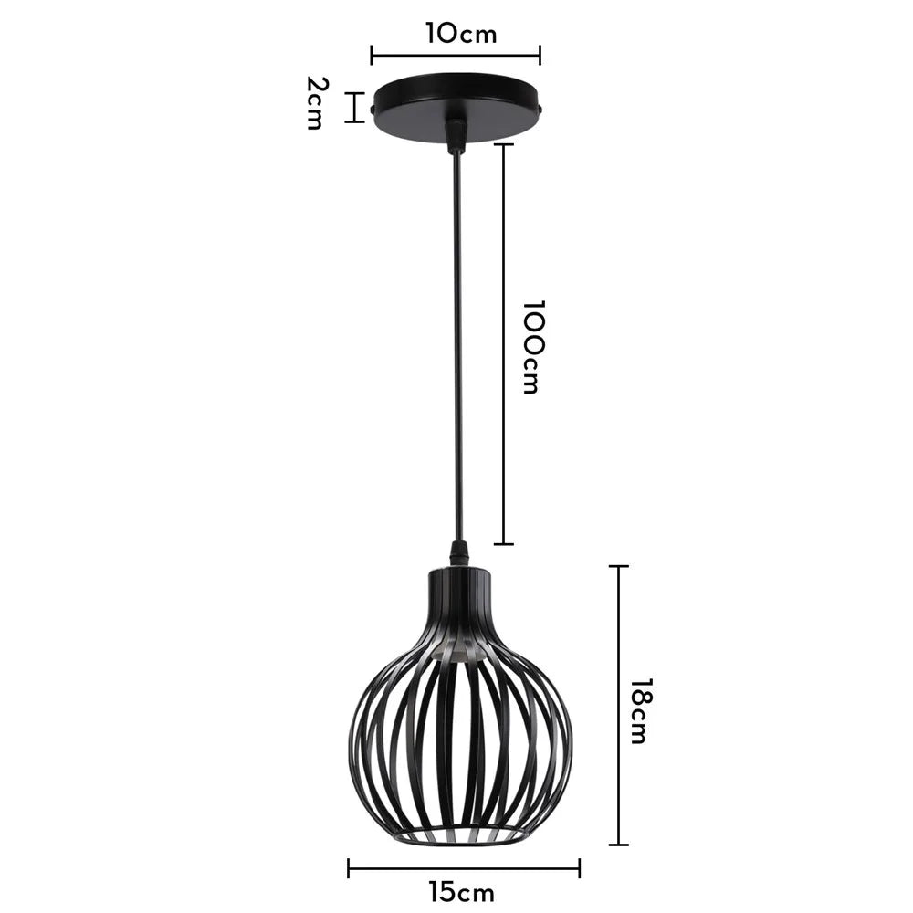 DecorBites™ Industrial Black Mini Pendant Light for Dining Room, Bar, and Clothing Store