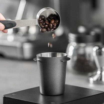 DecorBites™ Espresso Dosing Cup: Coffee Powder Feeder & Distributor for Espresso Machine