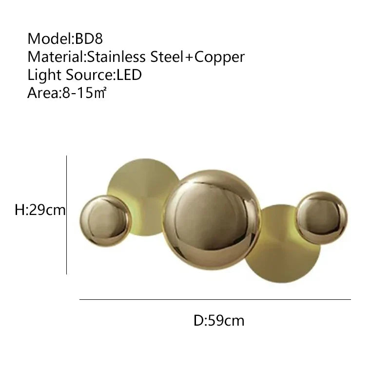 Gold Metal LED Wall Sconce