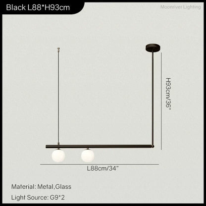 DecorBites™ LED Linear Hanging Lamp for Home Modern Minimalist Living Room Chandelier