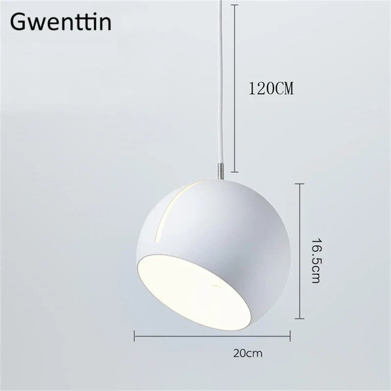 Gold Ball Pendant Light Nordic Modern Style