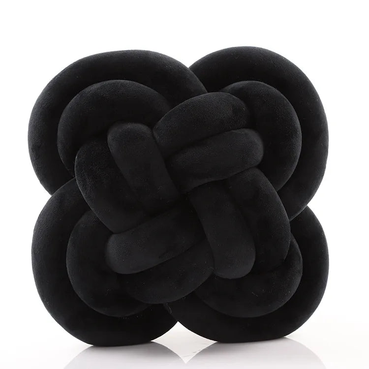 DecorBites™ Knot Pillow Ball Xmas Decorative Throw Pillow with Soft Plush