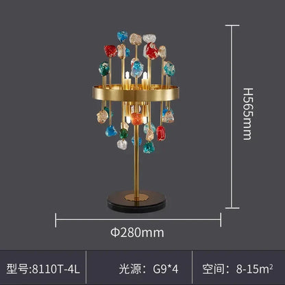 DecorBites™ Colorful Crystal Chandelier LED Dining Room Lighting