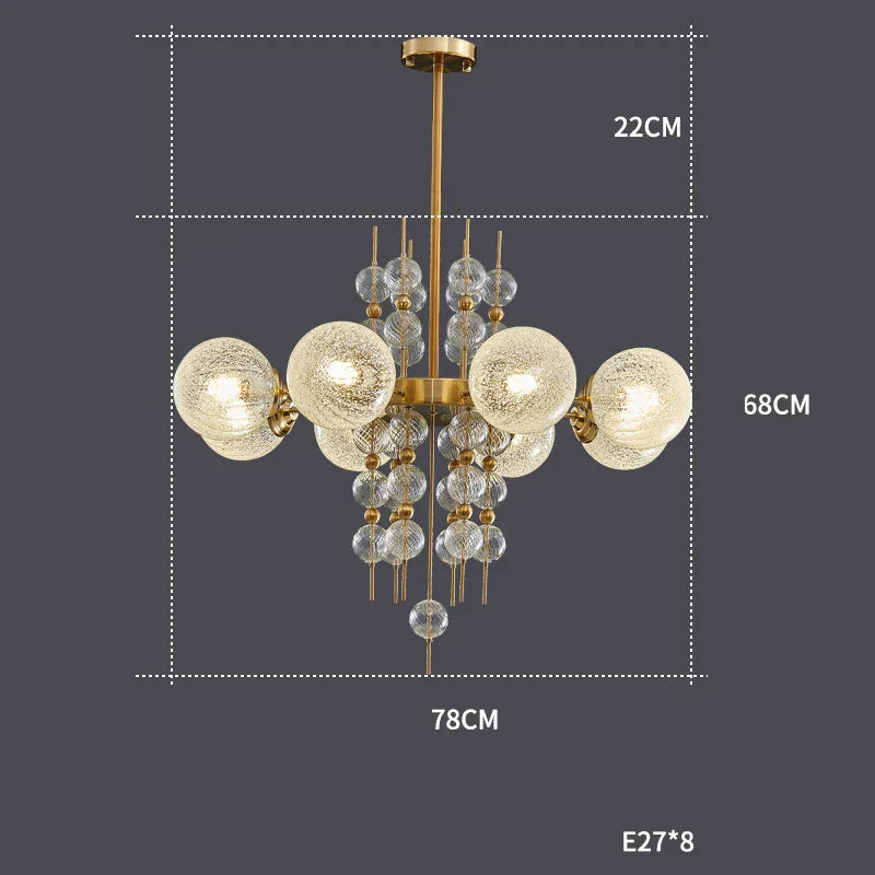 Gold Chrome Bubble Chandelier