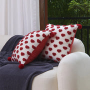 Embroidered Heart Cushion Covers
