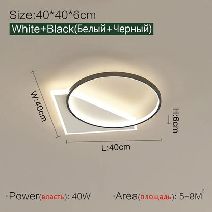 DecorBites™ Geometric LED Ceiling Lamp | Modern Nordic Bedroom Study Light