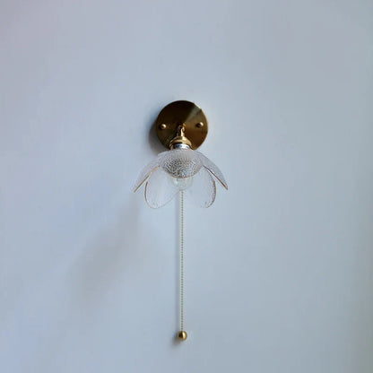 DecorBites™ Gray Glass LED Wall Lights, Pull Chain Switch, Modern Nordic Design