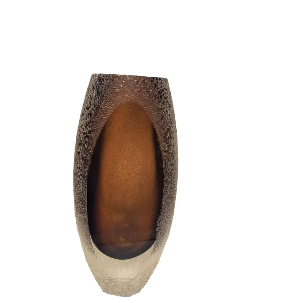 DecorBites™ Frosted Glass Vase for Home Decor and Floral Arrangements