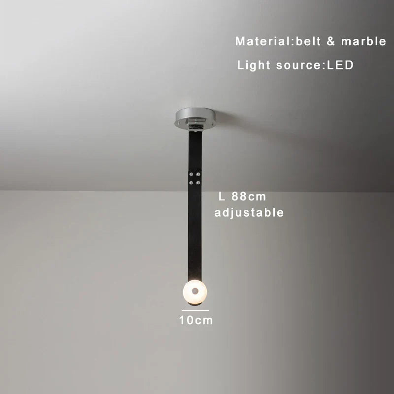 Leather Marble Dimmable Pendant