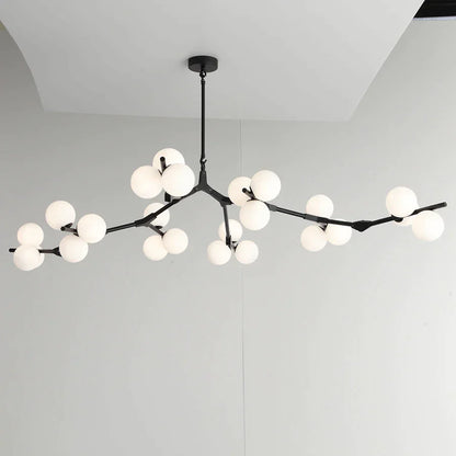 DecorBites™ Glass Balls Tree Branches Chandelier, Nordic LED Ceiling Light