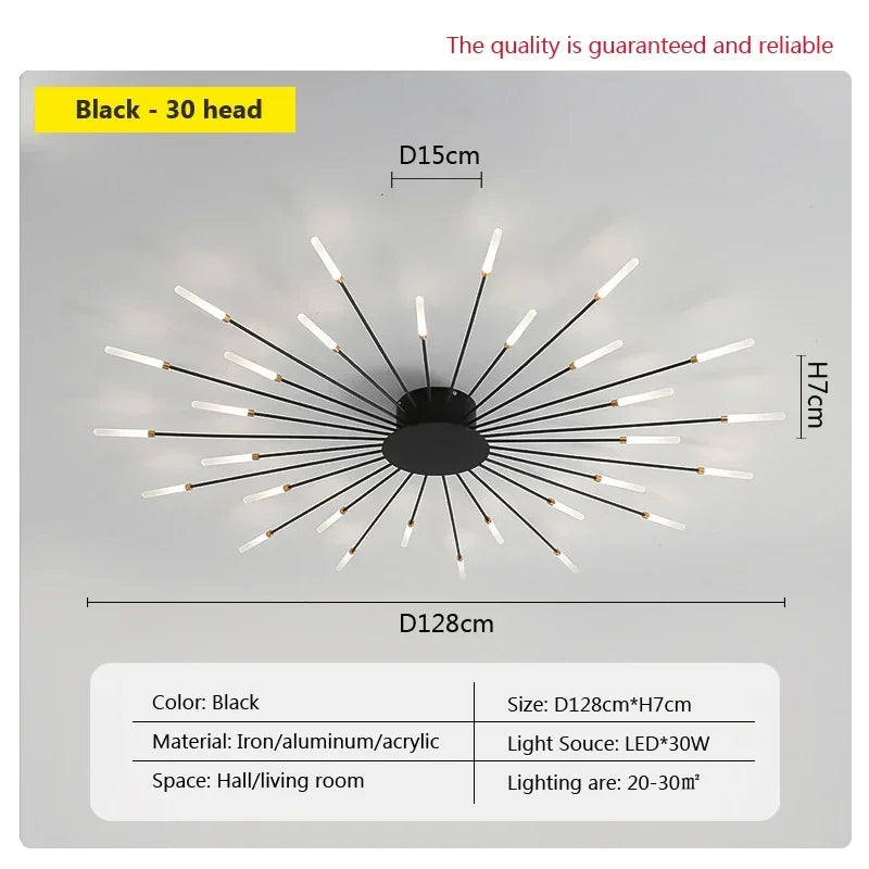 DecorBites™ Acrylic Sunflower Ceiling Lamp in Brushed Antique Gold