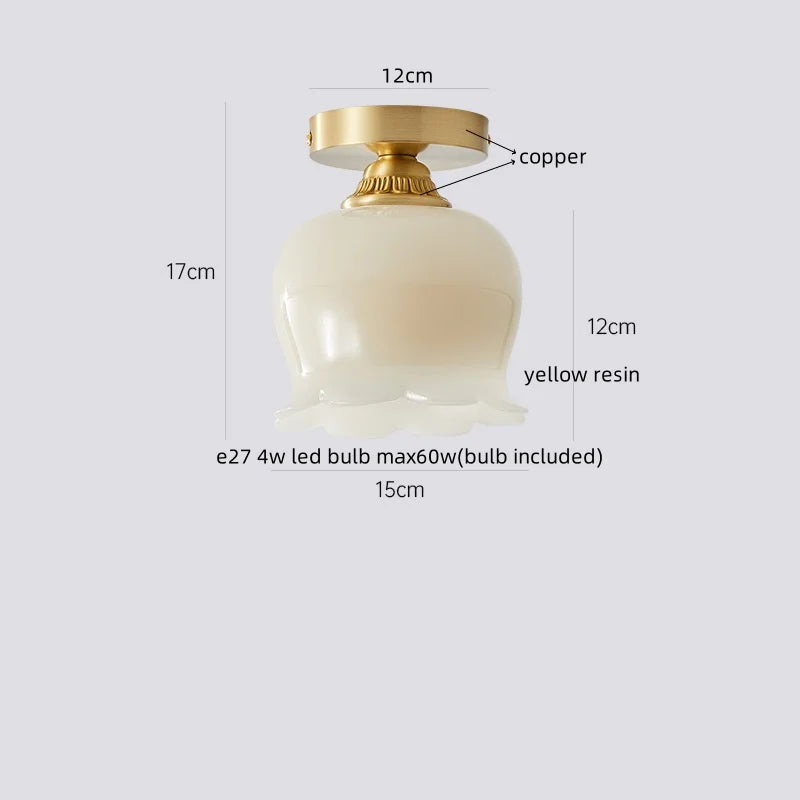 DecorBites™ Cotton Shape LED Ceiling Lamp - Cream. Nordic Style, Hallway Balcony Porch Light.