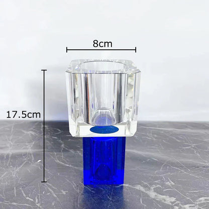 DecorBites™ Crystal Glass Vase with Artificial Flowers, Modern Home Decor