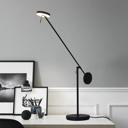 DecorBites™ Industrial Swing Arm Table Lamp - Modern Lighting for Living/Bedroom, Office, Study