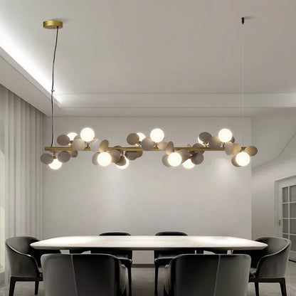 DecorBites™ Gold Metal G9 LED Pendant Chandelier with Acrylic Flower Decor