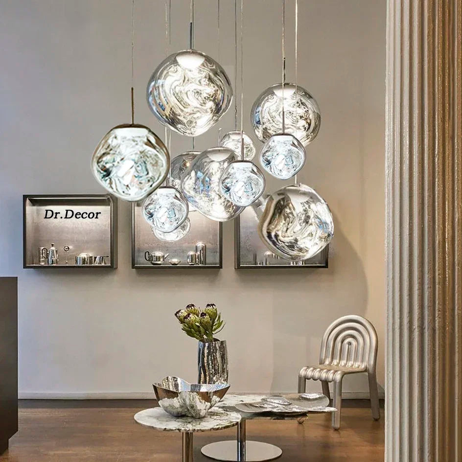 Glass Lava LED Pendant Light