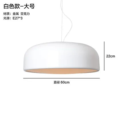 Black Nordic Pendant Light Glossy Dia60cm