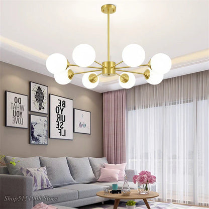 DecorBites™ Glass Ball Pendant Lights: Modern LED Hanging Lamp for Home, Restaurant, Bar, and Cafe