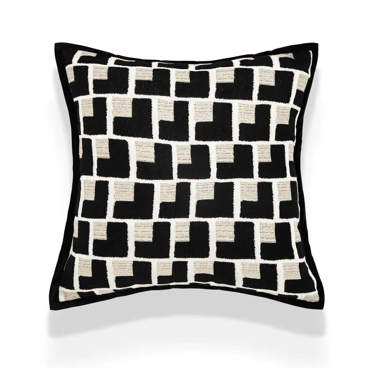 DecorBites™ Geometric Jacquard Cushion Cover 45*45 Modern Design Sense Pillowcase