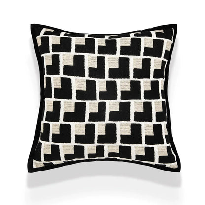 DecorBites™ Geometric Jacquard Cushion Cover 45*45 Modern Design Sense Pillowcase