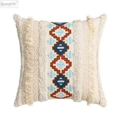 DecorBites™ Geometric Embroidered Cushion Cover - 45x45cm/30x50cm - Ethnical Pattern
