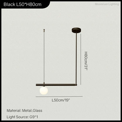 DecorBites™ Linear Minimalist Chandelier Pendant Light for Living Room, Dining Table Ceiling Decor
