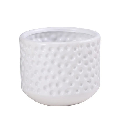 DecorBites™ Gold Ceramic Flower Pot Succulent Vase Terrarium Plant Pots for Home Balcony Decor