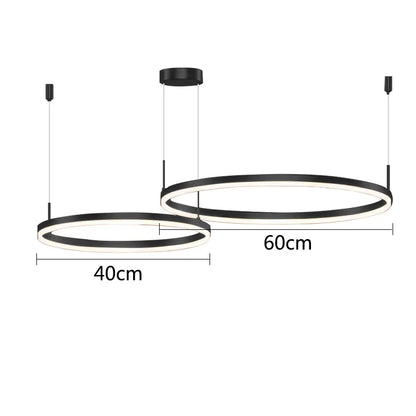 DecorBites™ Gold Ring Pendant Lights Circle Acrylic LED Ceiling Lamp