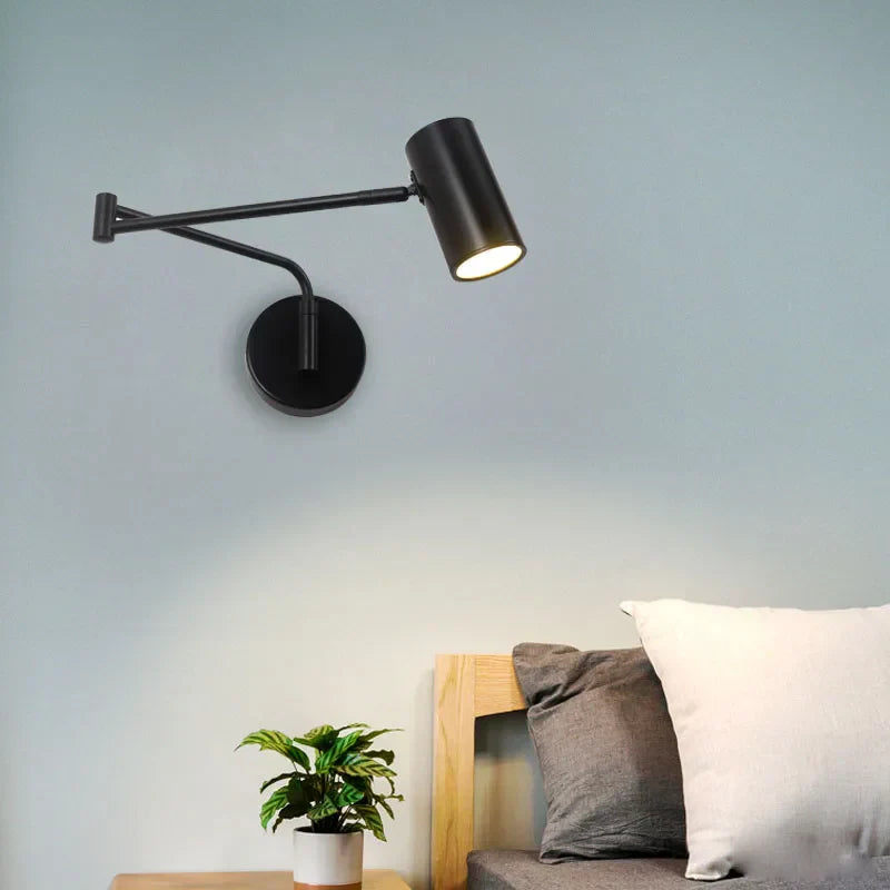 DecorBites™ Acrylic Iron LED Wall Lamp Modern Rotate Black Stair Light