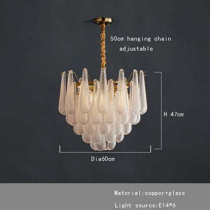 DecorBites™ Gold Glass Pendant Light for Dining Table & Hotel, Modern Foyer Ceiling Lamps