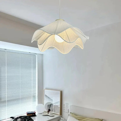 DecorBites™ Cream Fabric LED Pendant Lights - Nordic Minimalist Style Chandelier for Home Decor