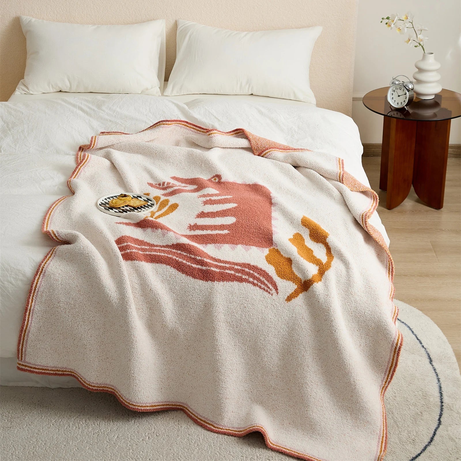 Microfiber Crocodile Throw Blanket
