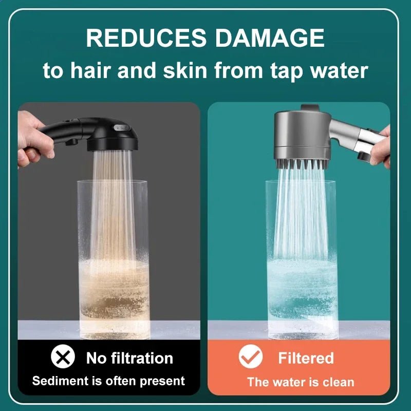 Chrome Filter Massage Showerhead