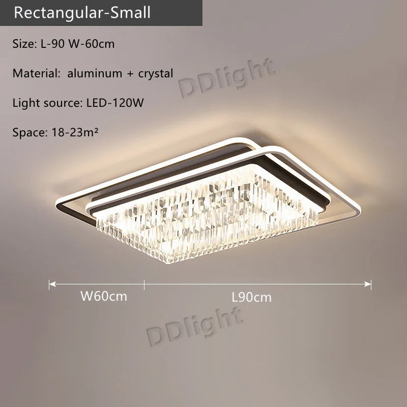 DecorBites™ Crystal Industrial Pendant Chandelier Set for Modern Living Room and Bedroom Decor