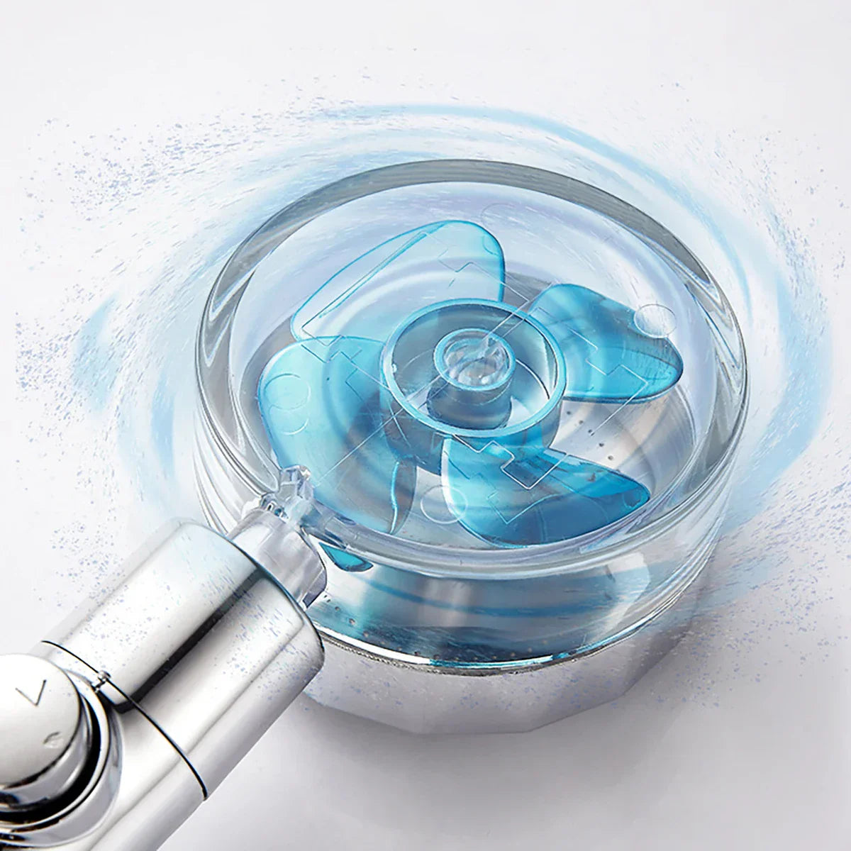 Rotating Water-Saving Shower Head