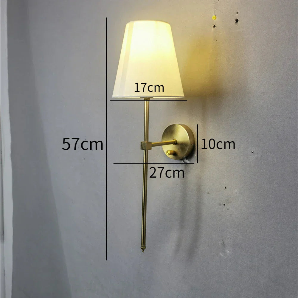Gold Cloth Wall Sconce