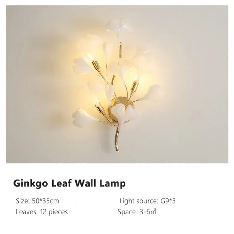 DecorBites™ Gold Branches Chandeliers with Porcelain Leaves Pendant Light - Luxury Living Room Decor
