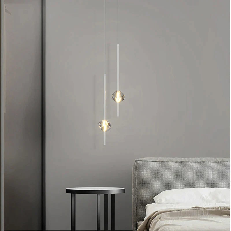 DecorBites™ Cube Crystal Pendant Lamps for Bedroom and Living Room Décor