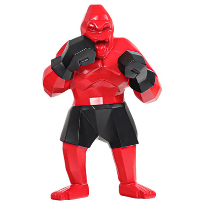 DecorBites™ King Kong Gorilla Sculpture: Nordic Boxer Character Figurine for Desk Decor Craft Gift