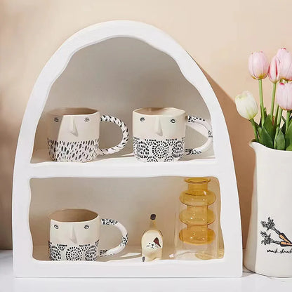 DecorBites™ 340ML Ceramic Coffee Milk Mug with Unique Three-Dimensional Illustration