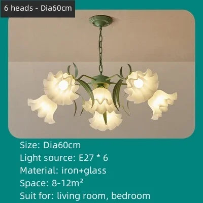 Green Iron Flower Chandelier