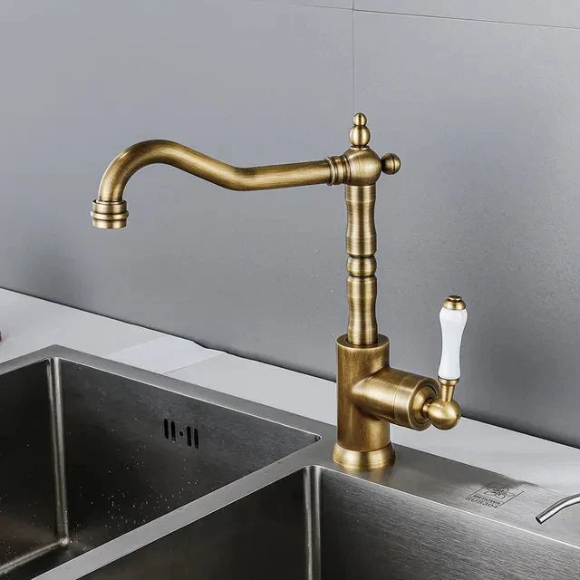 Brass Black Kitchen Faucet Premium Antique Finish